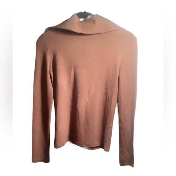 Oak + fort brown button up cardigan day 2 nite stretch long sleeve sweater XS - Picture 3 of 5